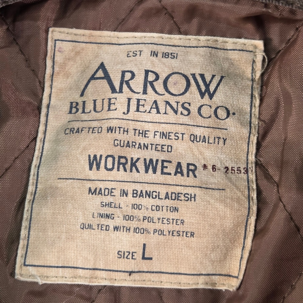 Vintage Chore Coat Mens Large Arrow Workwear Barn Field Jacket Quilt Lined - Picture 3 of 9